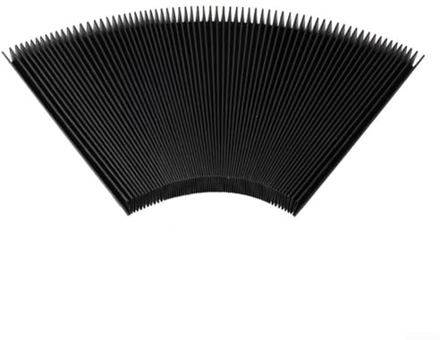 Industrial Milling Machine Flexible Accordion Bellows Cover Protective Guard Shield Telescopic Dust Cover Equipment Guide Rail Protection 1.5M Length Black Three-Proof Material for CNC Machine(170mm)