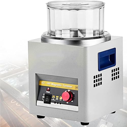 Magnetic Tumbler Polisher with Speed Control for Jewelry and Light Metal Finishing