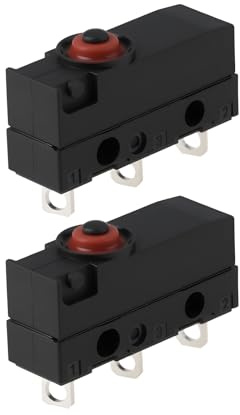 LT Easiyl Lot de 2 Micro-interrupteurs à Bouton 3 Broches DC2C-A1AA SPDT 10 A/250 V Adaptés Aux Systèmes d'automatisation d'instrumentation