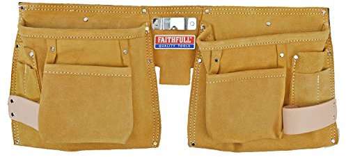 Faithfull Double ceinture porte-outils avec poche pour clous (Import Grande Bretagne)