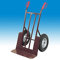 OPTIMUM Profi Sackkarre Stabelkarre Transportkarre, Schwarz, Metall, Trolley mit großen Rädern, 500 kg Tragfähigkeit, 400x100 Luftbereifung, 620x190 Schaufelgröße, 0,65 m Breite, 1,20 m Höhe