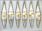 6 TLG. Glas-Zapfen Set in Ice Weiss Gold Komet - Christbaumkugeln - Weihnachtsschmuck-Christbaumschmuck