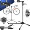 TecTake® Support Velo Pieds d'atelier Support Vélo, Montage Entretien Reparation VTT Vélo electrique Velo de course, Charge max. 20kg Réglable Pliable avec Support pour Outils 90 cm x 60 cm x 155 cm