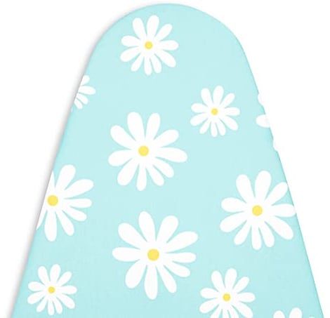 Encasa Homes di Ricambio Copri ASSE da Stiro con Imbottitura in Feltro da 3 mm, Coulisse di serraggio (Si Adatta a schede Medium di 135 x 45 cm) Riflettente al Calore, Stampato - Margherita Blu