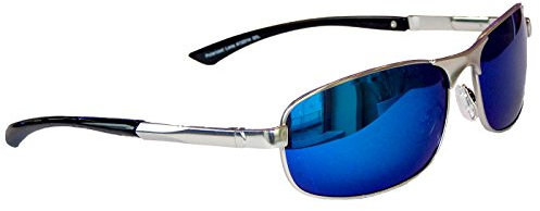 MATRIX SONNENBRILLE SPORTBRILLE MOTORRADBRILLE SPORT BRILLE M 3 (Chrom silber blau verspiegelt)