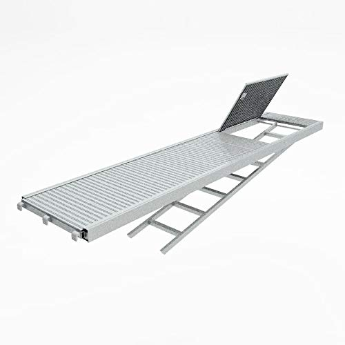 Alu-Durchstieg Vollaluminium 3,07m x 0,64m mit integrierter Leiter original Altrad assco quadro✓ made in Germany✓ Baugerüst Gerüst