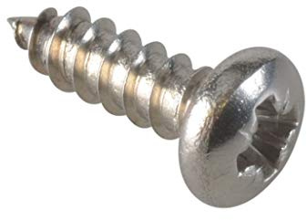 Forgefix Self-Tapping Screw Pozi Compatible Pan Head SS 3/8in x 4 ForgePack 80, Ideal for use in many DIY, ironmongery, engineering, electrical and plumbing applications.