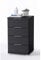 Stella Trading Universal Nachttisch in Schwarz - Moderner Nachtschrank mit vier Schubladen für Ihr Boxspringbett - 46 x 79 x 42 cm (B/H/T)