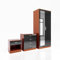 ELEGANT 3 Piece Bedroom Furniture Sets High Gloss Soft Close Wardrobe Mirrored + 4 Storage Drawer Chest of Drawers + Bedside Cabinet, Black-Walnut Wardrobe and Chest of Drawers Set