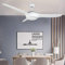 Depuley LED Ceiling Fan with Light, 3 Colour Changeable Ceiling Fan Lights with Remote Control, Adjustable Speed & Timing & Fan Rods, Low Noise Fan Lighting for Living Room, Dining Room,Bedroom, White