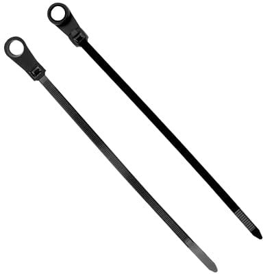100 Nylon Cable Wire Zip Ties Mounting Hole Nail Screw 40 LBS 6 Inch Black