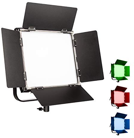 Walimex pro LED Rainbow Flächenleuchte, 50 W Videoleuchte, Studioleuchte mit Farbwechsel RGBWW, Studio-Beleuchtung steuerbar per App, Bi-Color Videolicht