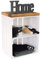 2er Set Nachttisch Abstelltisch Nachtschrank Nachtkommode Beistelltisch Bücherregal Schuhregal ca 30x40x55cm Regalkiste Flaschenablage Weinregal Apfelkiste / Weinkiste (WEISS QUER PLANKE FLAM)