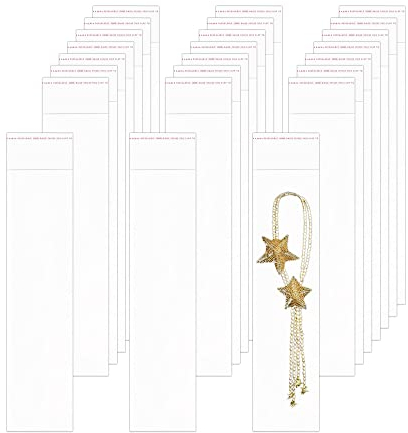 Plastiktüte Klar Cellophantüte 8x30cm 300pcs Selbstklebend OPP Tütchen Zellophantüten 50µm Cellophan Beutel Verschließbare für Halskette Armband Biscuit Rod Eis Stiel Süßigkeiten(3 Größen verfügbar)