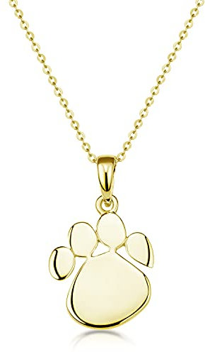 MATERIA by Matthias Wagner Pfoten Angänger gold mit Kette - Sterling Silber vergoldet KA-408-Gold_K61-70