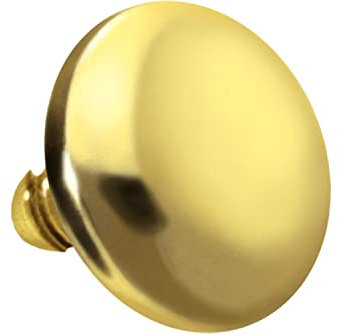 PIERCINGLINE Titan Schraubaufsatz mit Gewinde 0,9 mm SCHRAUBDISC FLACH Piercing Aufsatz Ersatz Goldfarben 3 mm