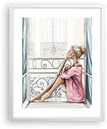 ARTTOR Poster Wandbild Kunstdruck 40x50cm Menschen Pastell - 5172 - P2W | Vertikal mit weißem Rahmen Wohnzimmer Schlafzimmer Küche Büro Wanddeko Kunstposter ARTTOR
