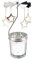 Surakey Windlicht Teelichtkarussel aus Glas Teelichthalter,Silber Karussell Teelichter Kerzenhalter,Motiv Fünf Sterne Windlichter Teelicht Kerzen Halter Geschenk Dekoration für Hochzeit,Weihnachten