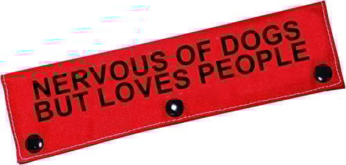 Funny Dog Leash Sleeve Nervous Of Dogs But Loves People Dog Leash Wrap Sleeve Pet Birthday Gift for Pets (Nervous Of Dogs-Sleeve)