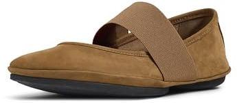 Camper, Right Nina, Women Moccasin/Ballerina, Medium Brown, 37, (EU)