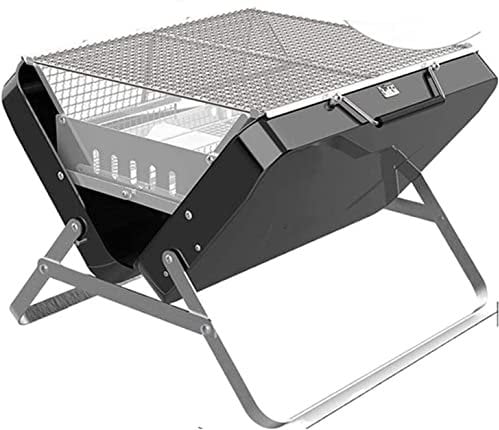 TEmkin Gasgrill Kleiner Haushalts-Holzkohlegrillständer Tragbarer Klappgrill Kebabs Herd Outdoor Edelstahl Tragbarer Grillofen