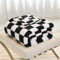DREAMLANDING Schachbrettdecke, kariert, Schachbrett, Gingham-Überwurf, Decke, flauschig, gemütlich, dick, warm, weiche Mikrofaser, kariert, Decke für Heimdekoration, Bett, Sofa, Couch (schwarzes Karo,