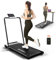 2in1 faltbares Laufband, 2.5-PS-Motor-Walking-Pad mit LED-Anzeige und Fernbedienung, Laufgerät für den Einsatz im Home-Office, Weiß