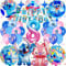 Stitc Geburtstagsdeko Ballon Set, Lil und Stitck Kindergeburtstag Luftballons Deko Set, Lil und Stitck Geburtstagsdeko 8 Jahre, Stitck Tortendeko Geburtstag mit 3D Ballon Banner Jungen Mädchen