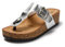JOMIX Sandales Femme Mules Femmes Chaussons d'été Tongs Femme Claquette Femme Réglable d'été Confortables pour Maison Piscine Plage (Argenté Métallique, 36)