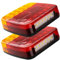 2 x Rückleuchten, Bremslicht, Kennzeichenbeleuchtung, Reflektor, wasserdicht, 12 V, universell für Anhänger, Vans und Lkw