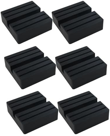 AOMIKITSTU Gummiteller 6 Stücke, Gummiauflage Wagenheber für Wagenheber, Rangierwagenheber, Unterstellbock