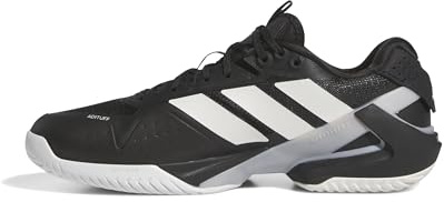 Adidas Mens Adizero Ubersonic 5 Tennis, Black/Zero Metallic/Silver Metallic, 8.5
