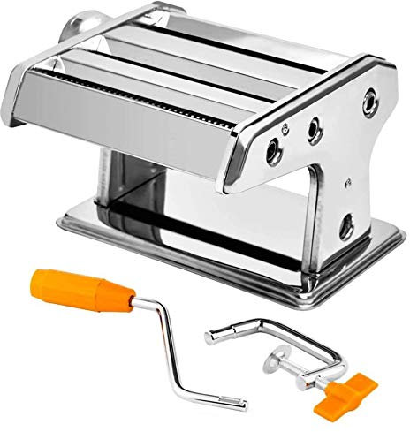 Machines à Pâtes Manuelles, Laminoir à Pâtes, Machine a Pates, Machine à pâtes et raviolis, Pasta Maker est parfait pour les pâtes, les pâtes, les nouilles, Épaisseur Réglable Pasta Maker Manuel (03)