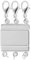 KISSPAT Separatore Collane, Chiusura Collane Multiple, Chiusura Magnetica per Catena, Argento Gancio per Tre Collane e Catene Impilabili, Clip Multipla per Piu Collane a Strati