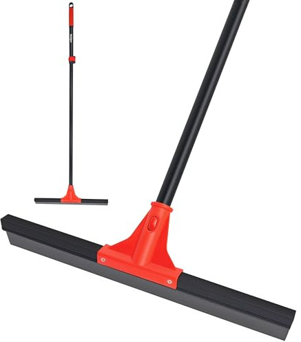 DALIPER Escobilla de Silicona para Suelos de 44.5CM con Mango Ajustable de 148CM - Aragán para Suelos, Escoba de Goma Multiusos para Limpia Suelos, Azulejos y Cristales
