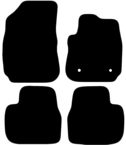 Citroen C4 Cactus 2014 to 2020 4 Piece Set with 2 Clips Car Mats UK-Made Tailored Fit Carpet Floor Mats Full Coverage Compatible Accessory Grey Trim