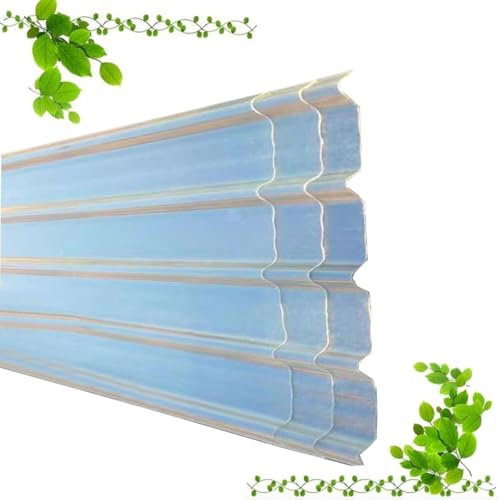 1.2mm Wellplatte Dachplatten Glasfaser-Tageslichtpaneele 5 Pcs Regendichte Schuppendachplatte Für Terrassen Balkon, Pflanzendecke, Isolierung, Regensicheres(0.9x0.6m/35x24in)
