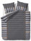 etérea Seersucker Bettwäsche 200x200 cm - bügelfreies Bettwäsche Set mit Kissen - Microfaser Satin nach Oekotex 100 - Reißverschluß - Gestreift - 200x200cm + 80x80 cm Kissenbezug - Grau