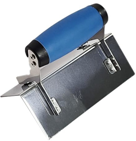 Truelle d'angle intérieure / extérieure en acier inoxydable lisse avec poignée ergonomique confortable pour le nettoyage des murs