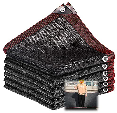 Toile d'ombrage rectangulaire pour pergola, jardin, terrasse, voiture, serre, pour plantes, résistant aux UV, 6 x 8 m, 5 x 6 m, 4 x 5 m, 3 x 3 m, 2 x 3 m, 2 x 3 m, 2 x 1 m, noir