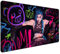 Tapis de souris de jeu League of Legends Jinx - Grand tapis de souris XXL - 900 x 400 mm - Dessous en caoutchouc antidérapant - Bords cousus - Pour PC, ordinateur portable, grande protection de bureau
