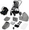 LIONELO MERIL 3-in-1 Multifunktionaler Kinderwagen 0-48 Monate Bis zu 22 kg, Babywanne bis zu 9 kg, Kindersitz bis zu 13 kg, Geländeräder 360°, Vollfederung, XXL-Verdeck mit UPF50+