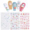 Kabwea 3 Pieces 5D Embossed Easter Nail Art Stickers, Nail Stickers Easter, Nail Stickers, Nail Art