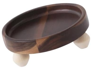 Perfeclan Holzpodest Ständer Holz Riser tragbares Dekor Footed Trendy Display Riser Keys Halter für Hotel Bauernhaus Hauswarming Geschenk, S