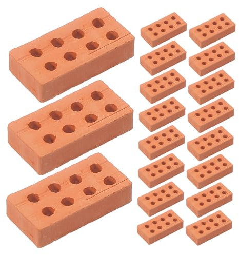 Angoily 50stücke Teiliges Miniatur-mauersteine Realistische Mini-ziegel Für Basteln Und Modellbau Langlebige Mikro-landschaftsgestaltung Für Sandtisch Und Diy Hausmodelle Pädagogisches Spi