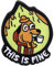 Klett Patches, Klett Patch Lustig, Patch Hund in Brennendem Haus, Aufnäher Applikation, 8 x 7 cm, Lustiges Bügelbild für Kleidung und Taschen