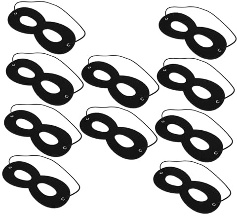 Beaupretty 10pcs Felt Superhero Eye Masks for Costume Parties Friendly Eye Masks for Roleplay Birthdays and Festivals Mysterious Superhero Decorations