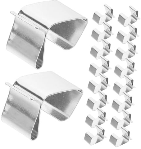 Alipis 50pcs Large Christmas Light Gutter Clips Metal Hooks Rust Resistant Outdoor Light Hangers for Secure Holiday Decorations