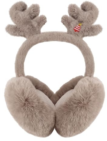 Cache Oreille Femme Cache-Oreilles d'Hiver en Forme d'animaux Mignons Fausse Fourrure Douce Pliable, Chaud et Protecteur Contre Le Froid pour Filles et Garçons Pré-Ados Accessoires d'Extérieur Chauds