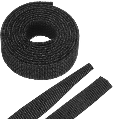 QUARKZMAN Guaine Intrecciate Per Cavi Termorestringenti 3/8 3ft Nero | Rapporto Di Restringimento 2:1, Protezione Cavo Di Rete, Tessuto A Manicotto, Per Cavi A Fascetta